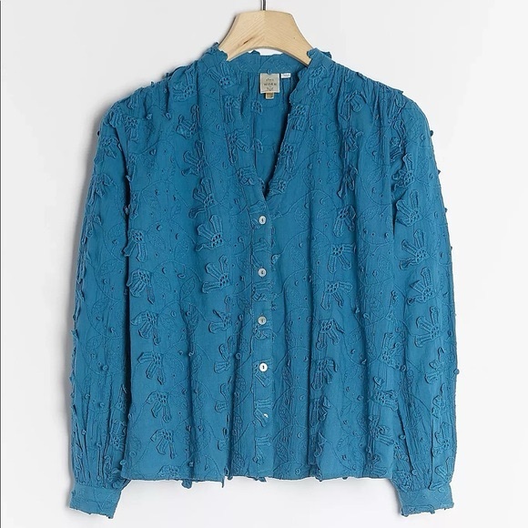 Anthropologie Tops - Anthropologie Seen Worn Kept Kathryn Textured Women's Top sz 12 Large